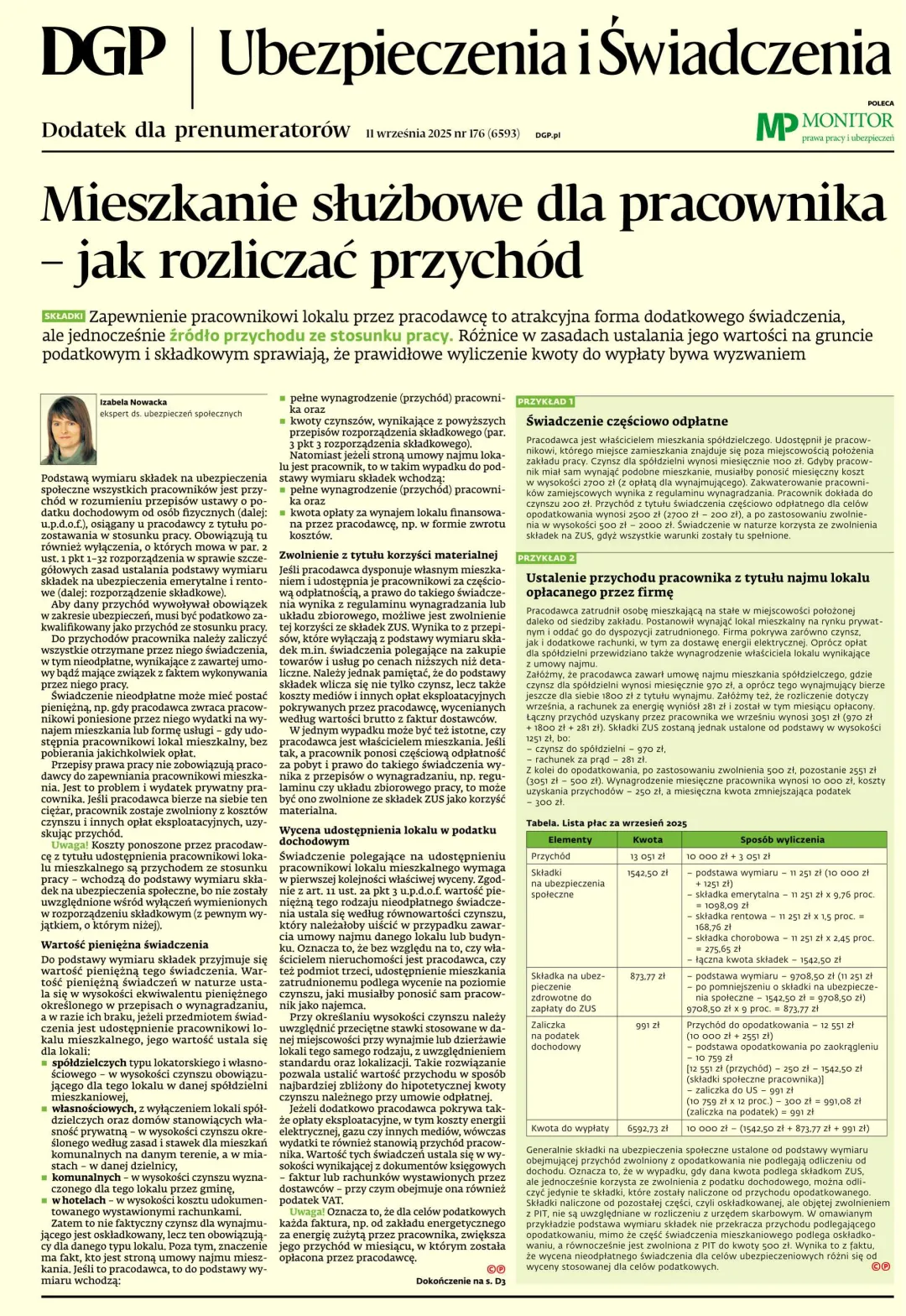 UBEZPIECZENIA I ŚWIADCZENIA