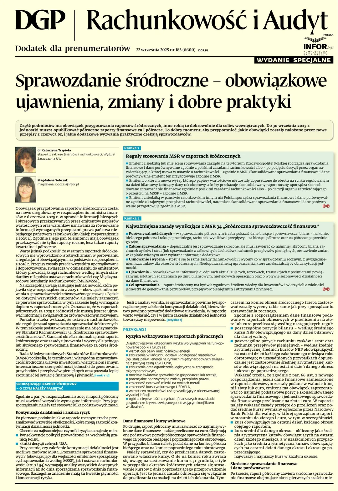 RACHUNKOWOŚĆ I AUDYT - WYDANIE SPECJALNE