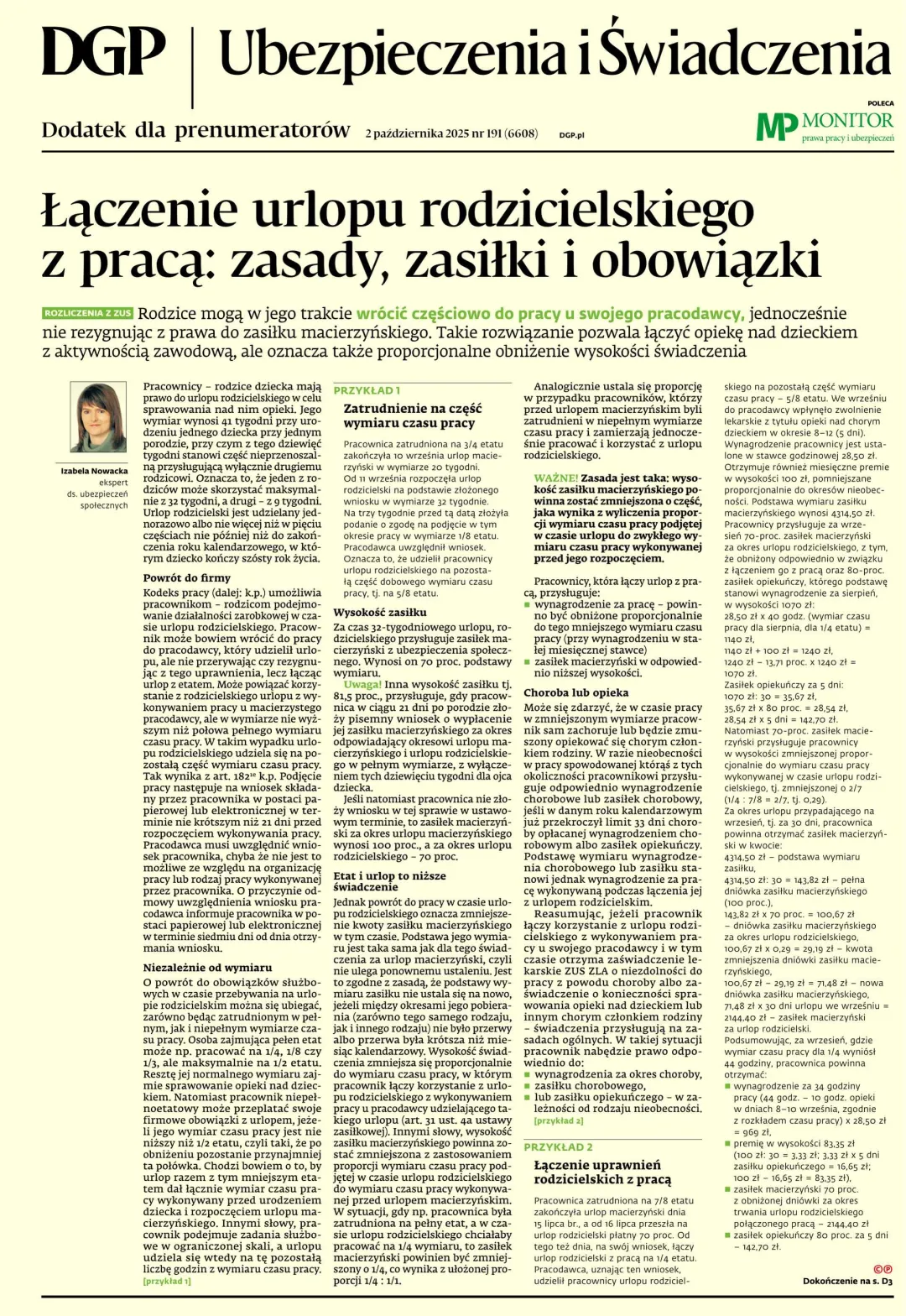 UBEZPIECZENIA I ŚWIADCZENIA