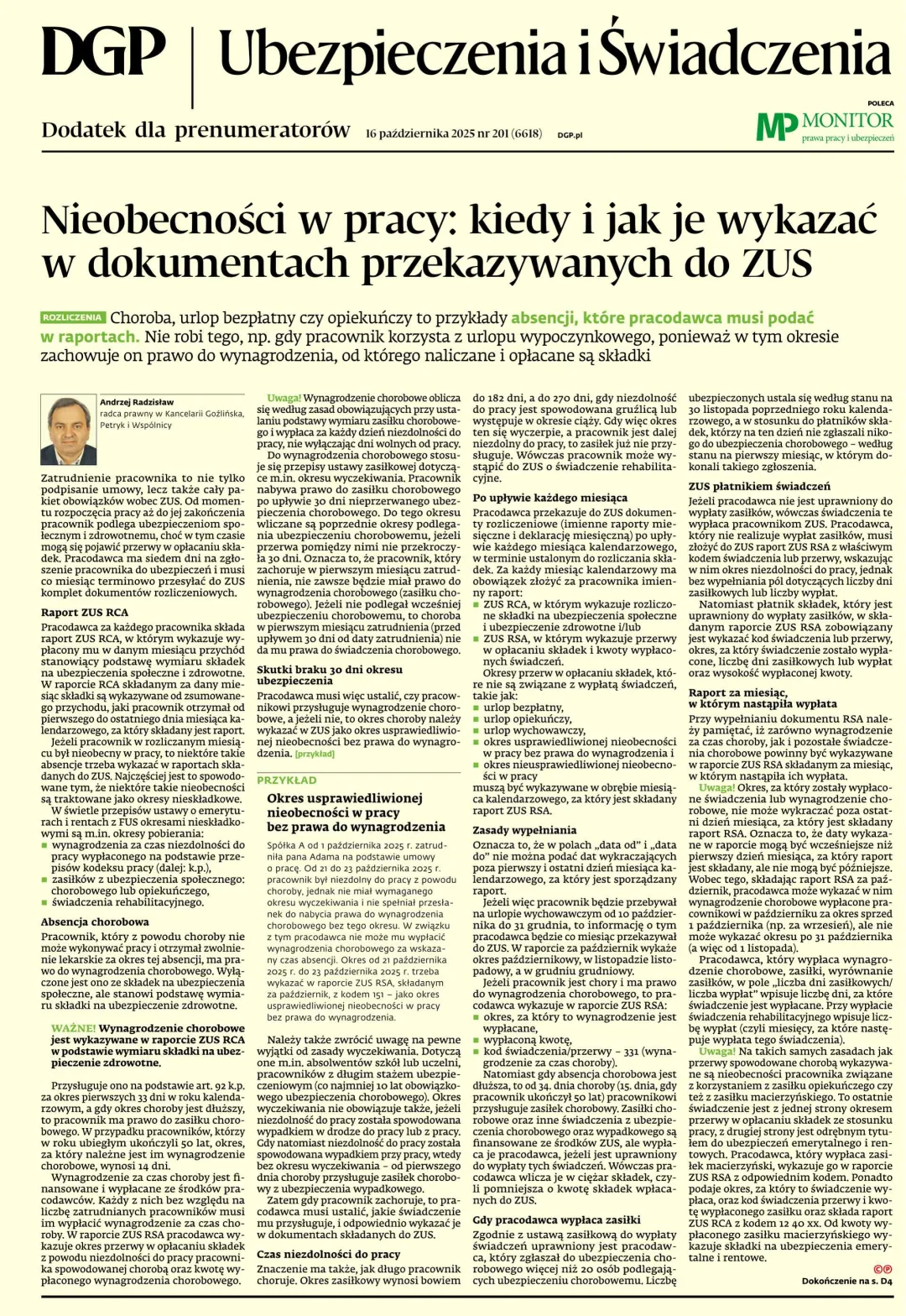 UBEZPIECZENIA I ŚWIADCZENIA