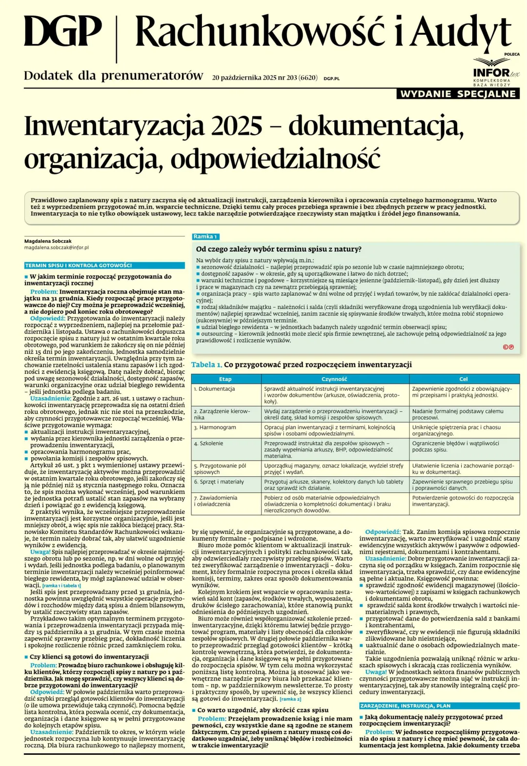 RACHUNKOWOŚĆ I AUDYT – WYDANIE SPECJALNE