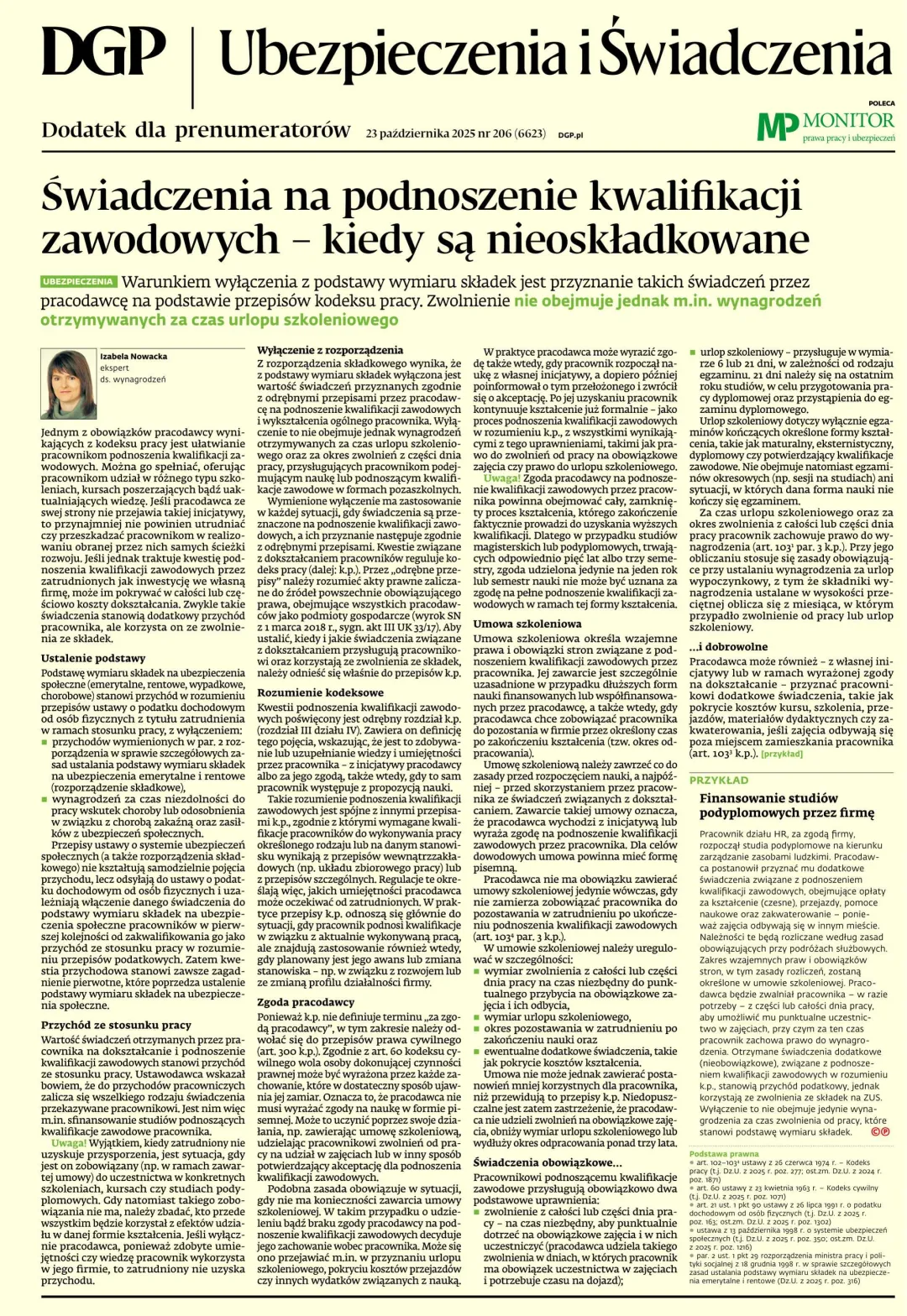 UBEZPIECZENIA I ŚWIADCZENIA