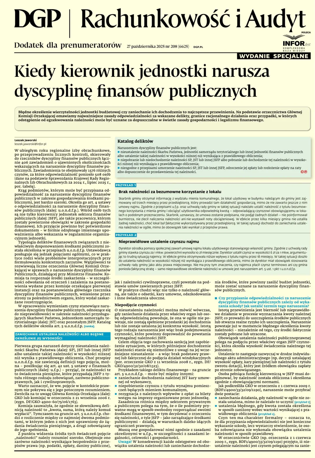 RACHUNKOWOŚĆ I AUDYT – WYDANIE SPECJALNE