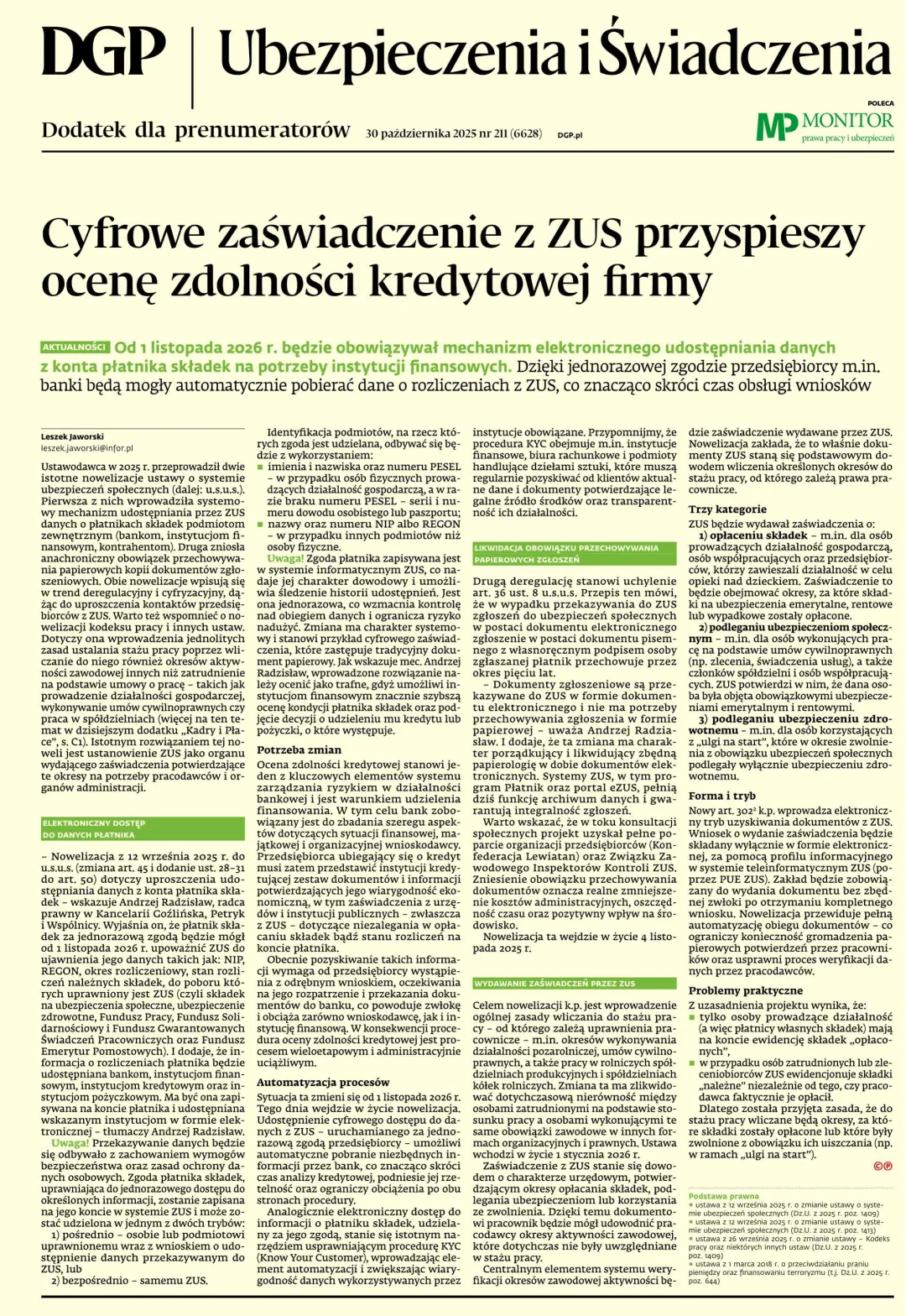 UBEZPIECZENIA I ŚWIADCZENIA