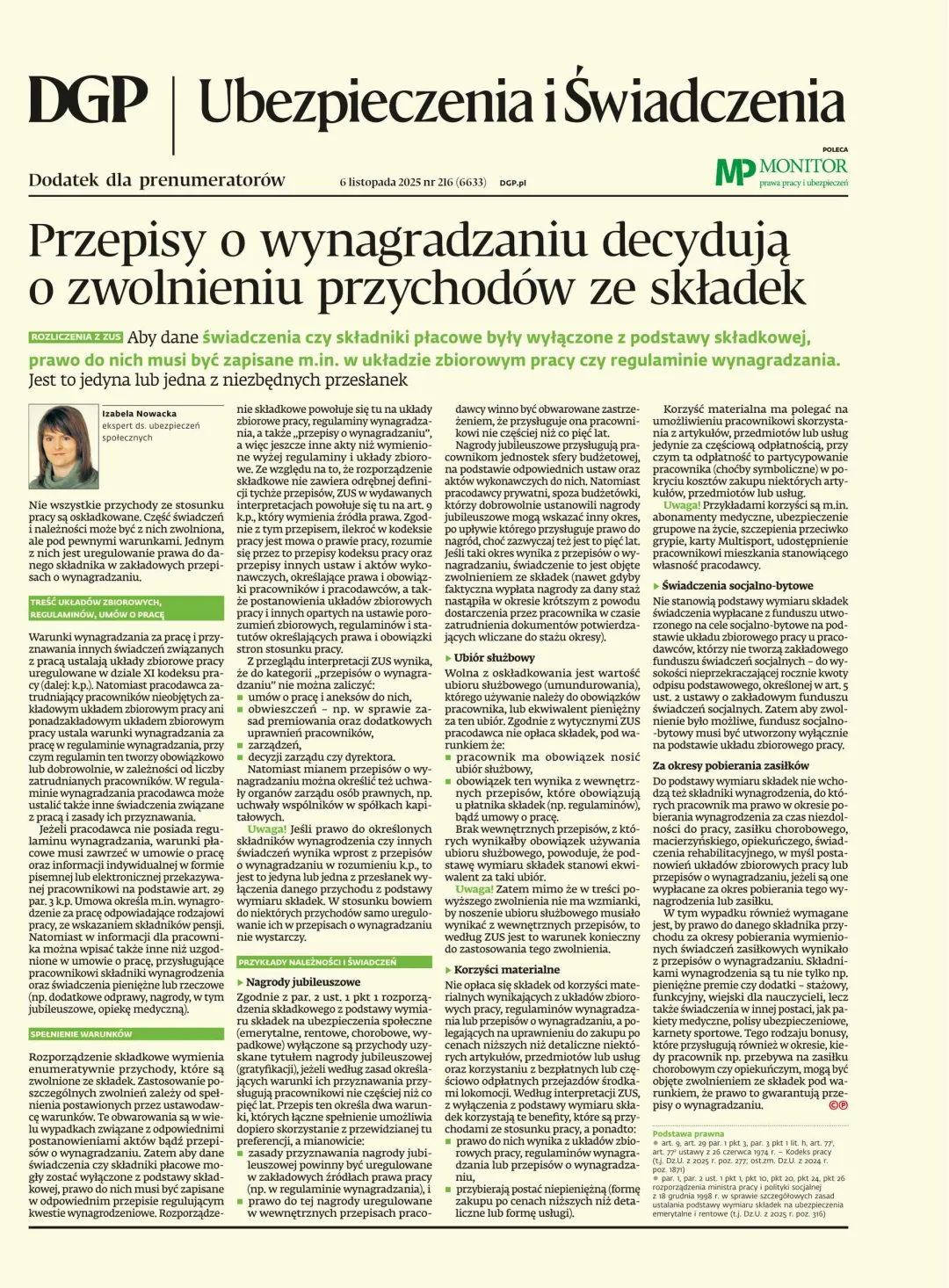 UBEZPIECZENIA I ŚWIADCZENIA