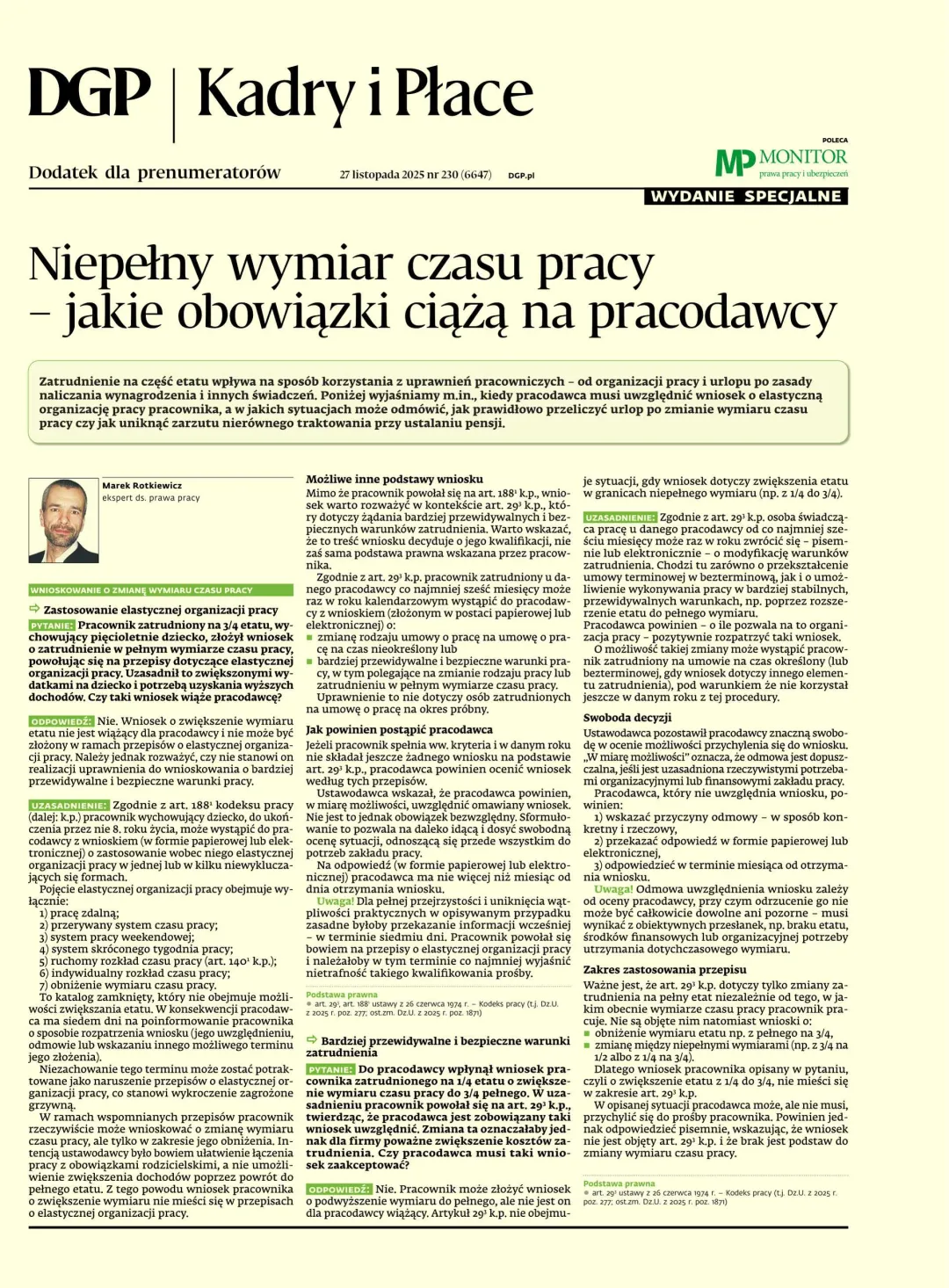 KADRY I PŁACE – WYDANIE SPECJALNE