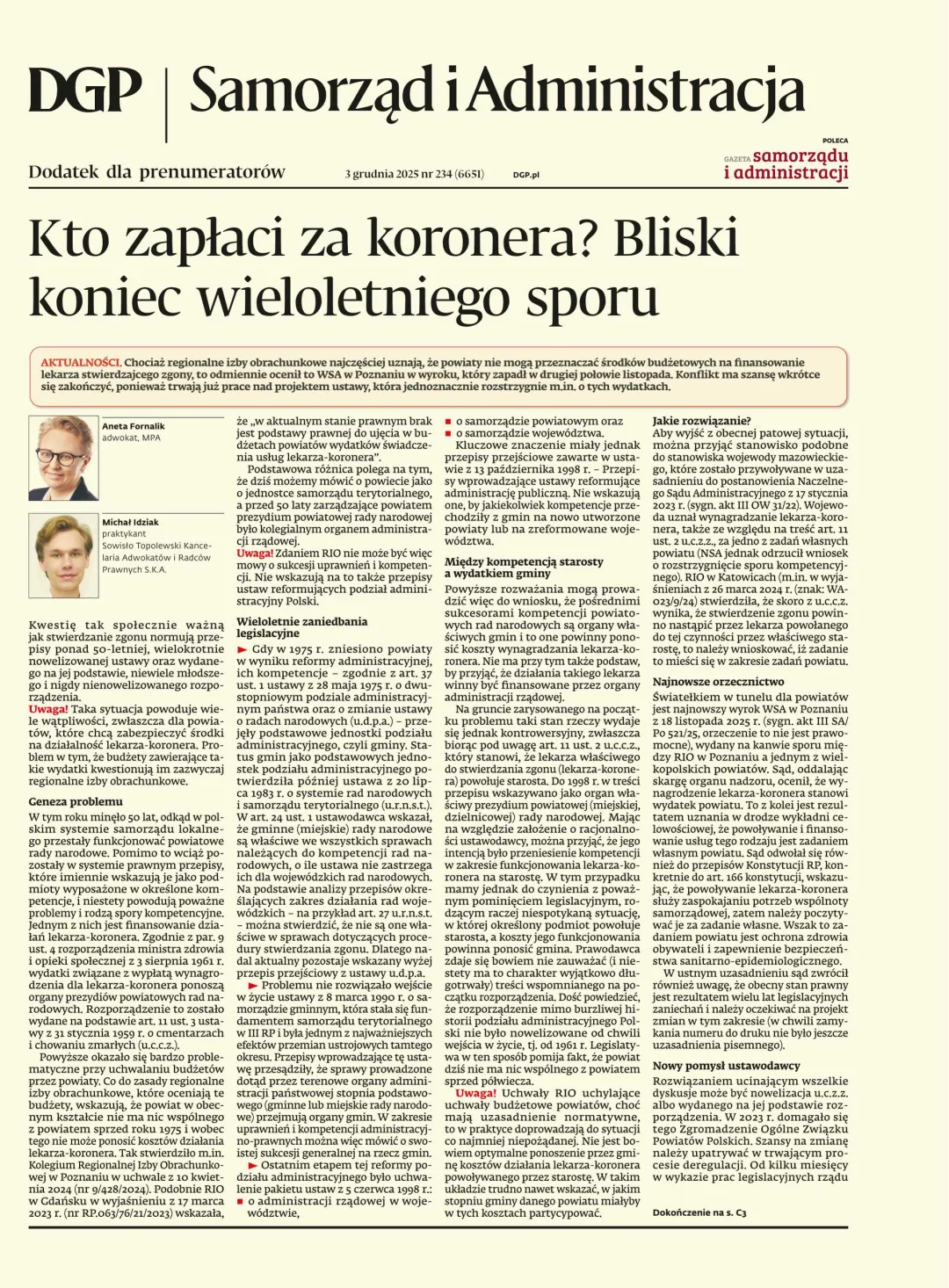 SAMORZĄD I ADMINISTRACJA