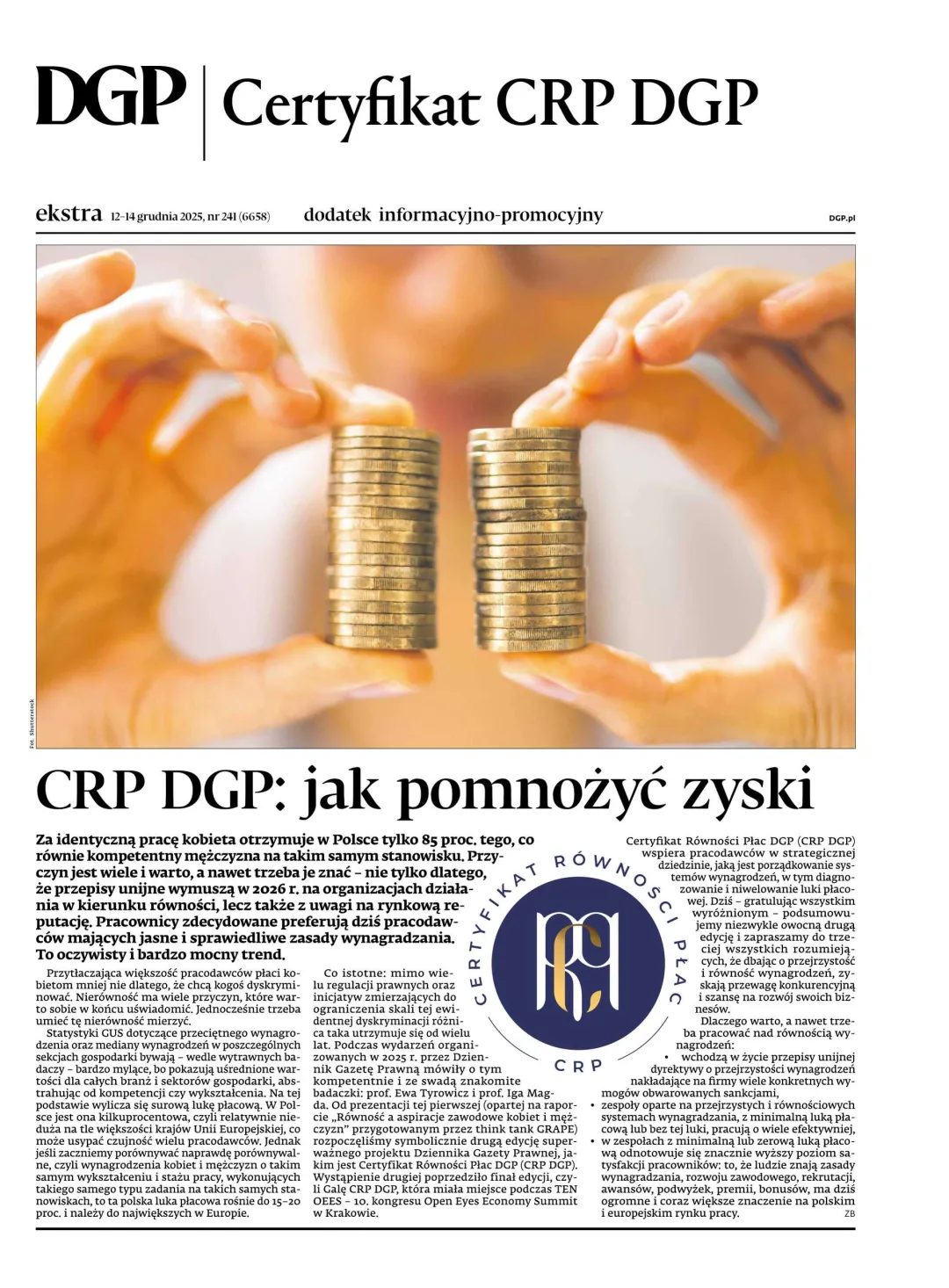 CERTYFIKAT CRP DGP