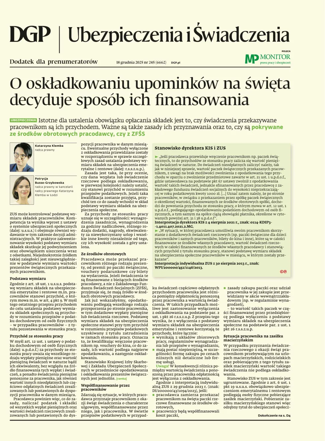 UBEZPIECZENIA I ŚWIADCZENIA