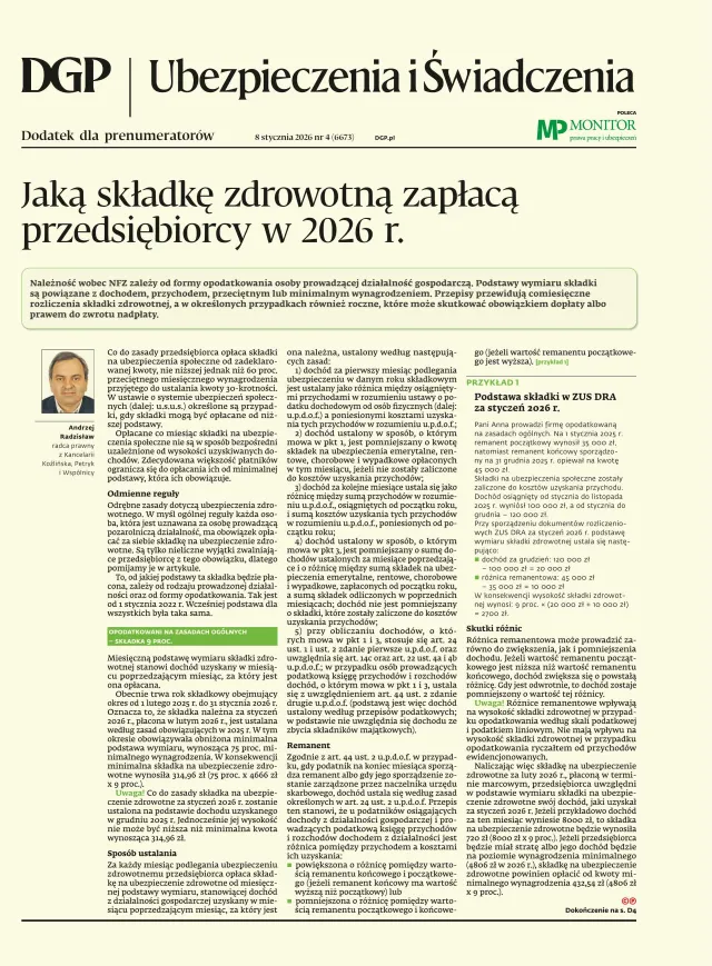 UBEZPIECZENIA I ŚWIADCZENIA