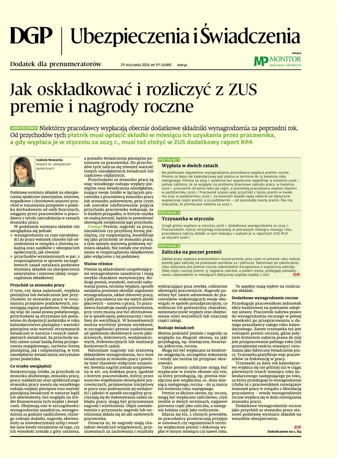 UBEZPIECZENIA I ŚWIADCZENIA