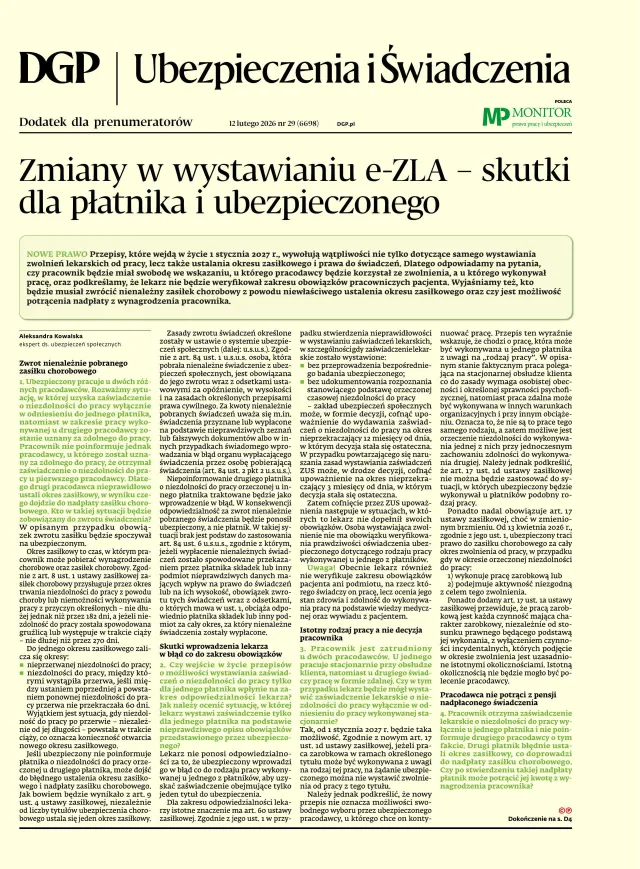 UBEZPIECZENIA I ŚWIADCZENIA