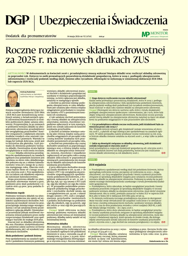 UBEZPIECZENIA I ŚWIADCZENIA