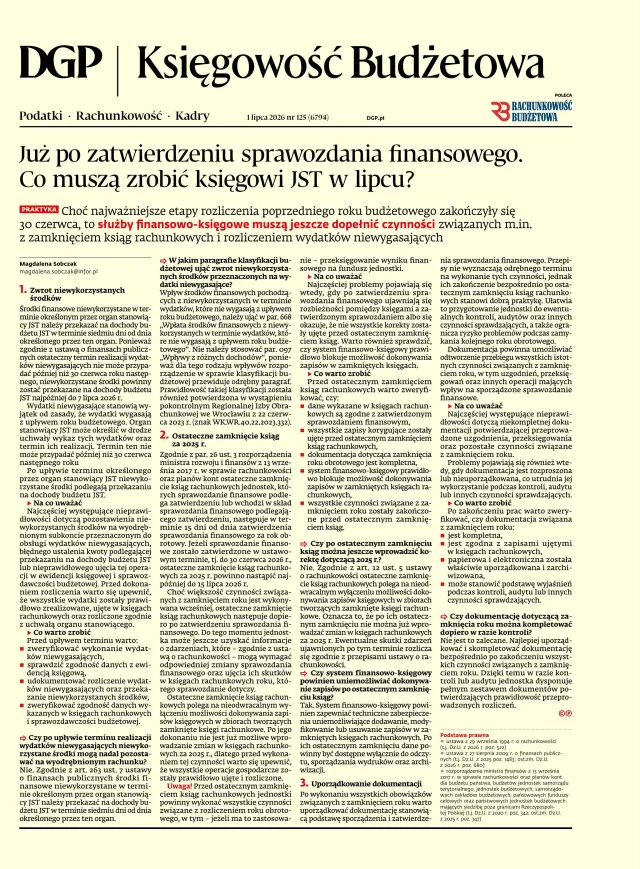 KSIĘGOWOŚĆ BUDŻETOWA