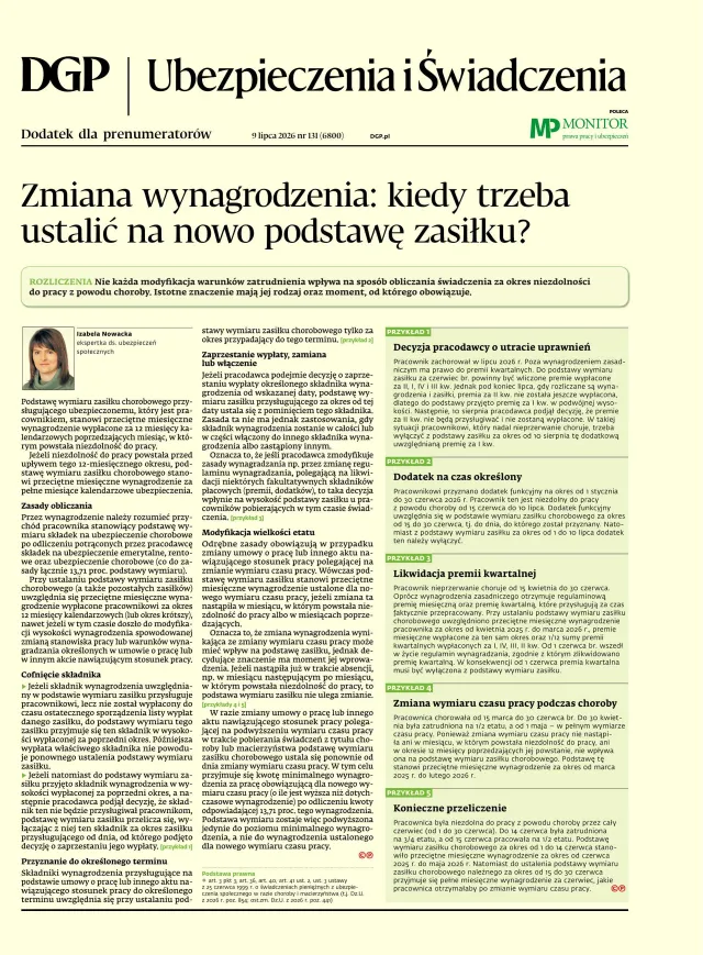 UBEZPIECZENIA I ŚWIADCZENIA