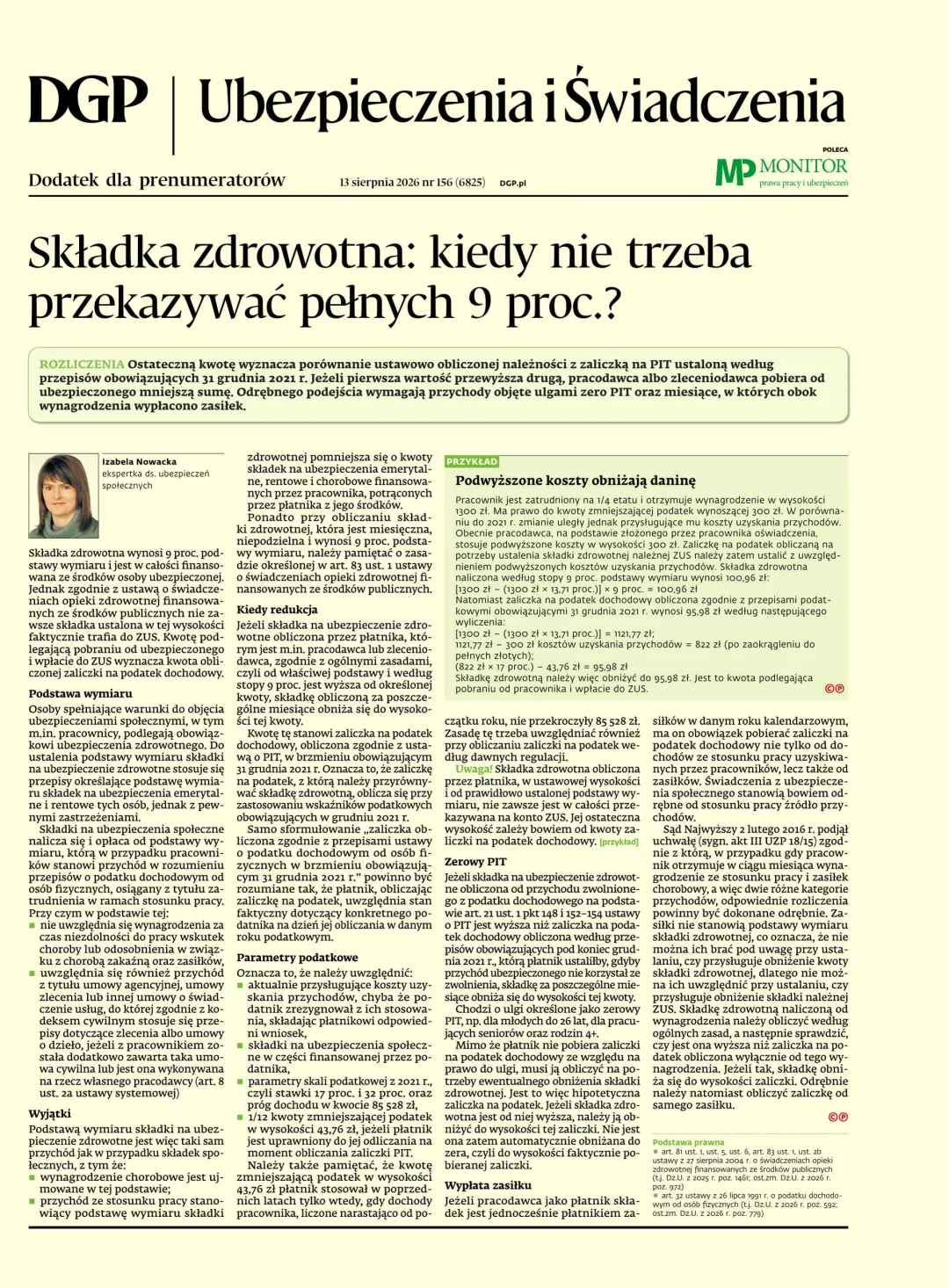 UBEZPIECZENIA I ŚWIADCZENIA