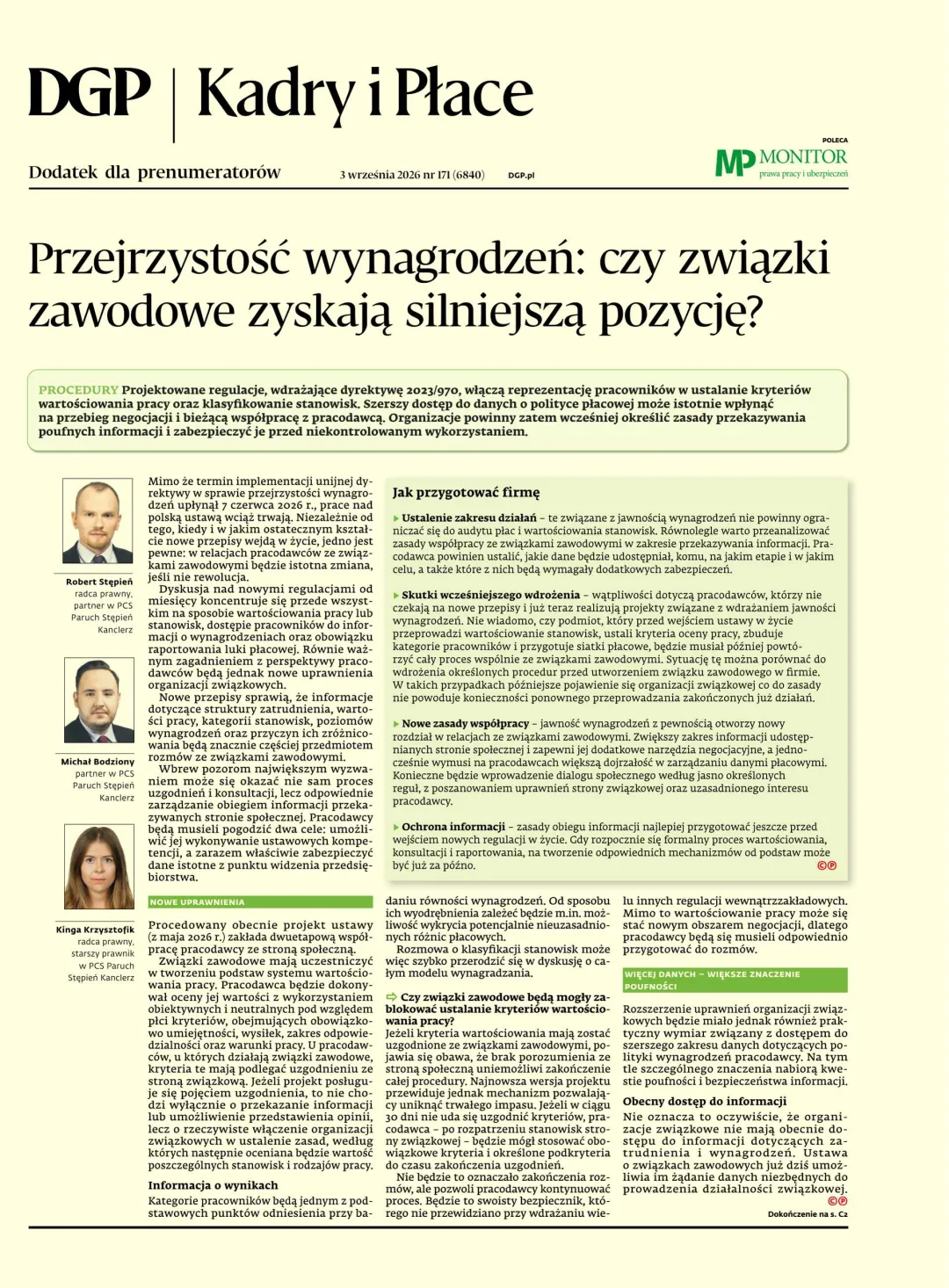 KADRY I PŁACE