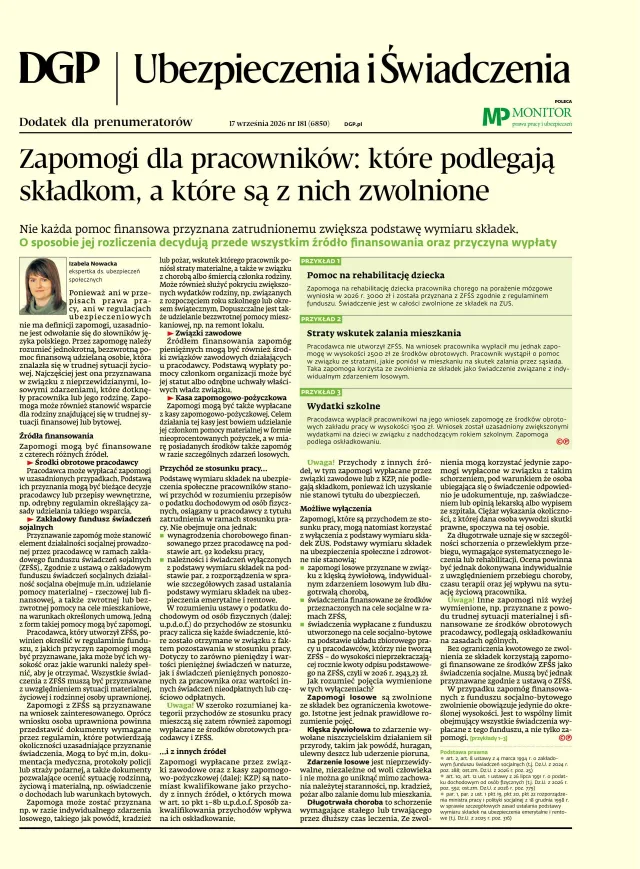 UBEZPIECZENIA I ŚWIADCZENIA