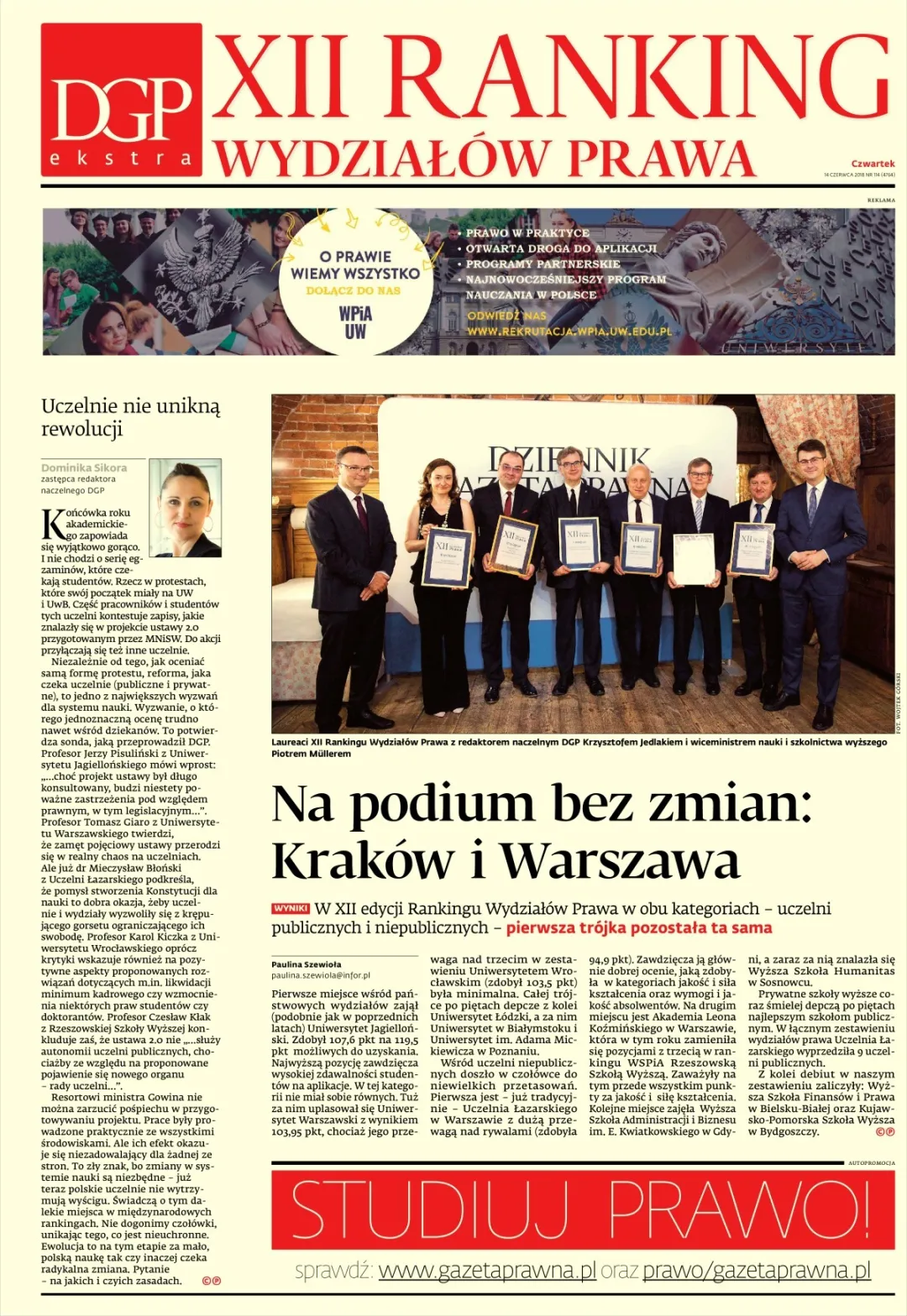 RANKING WYDZIAŁÓW PRAWA