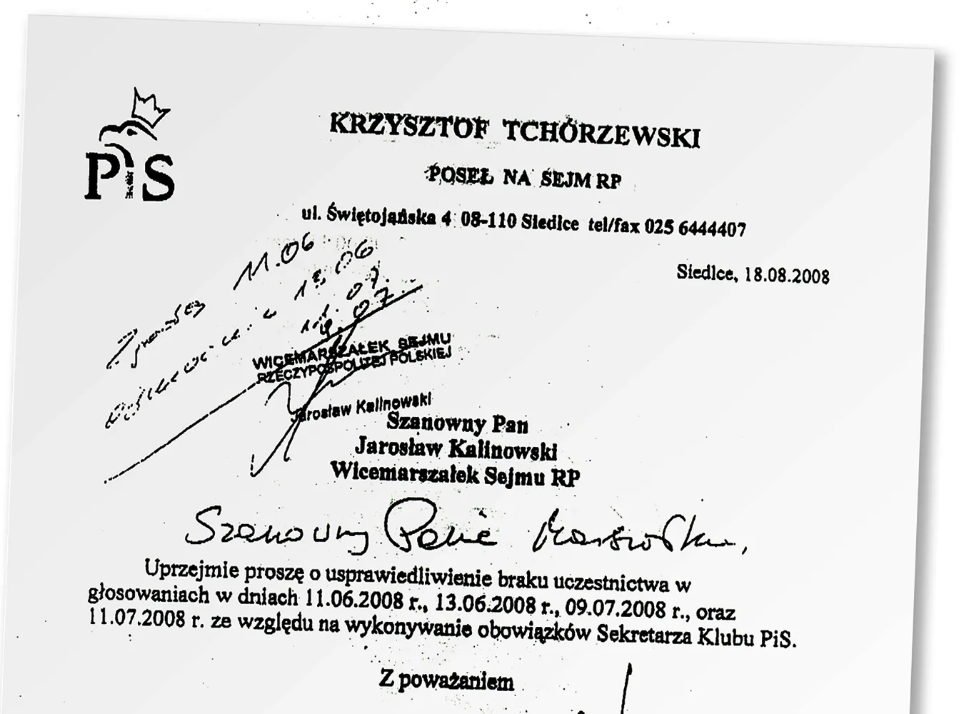 Zobacz podejrzane usprawiedliwienia posłów PiS