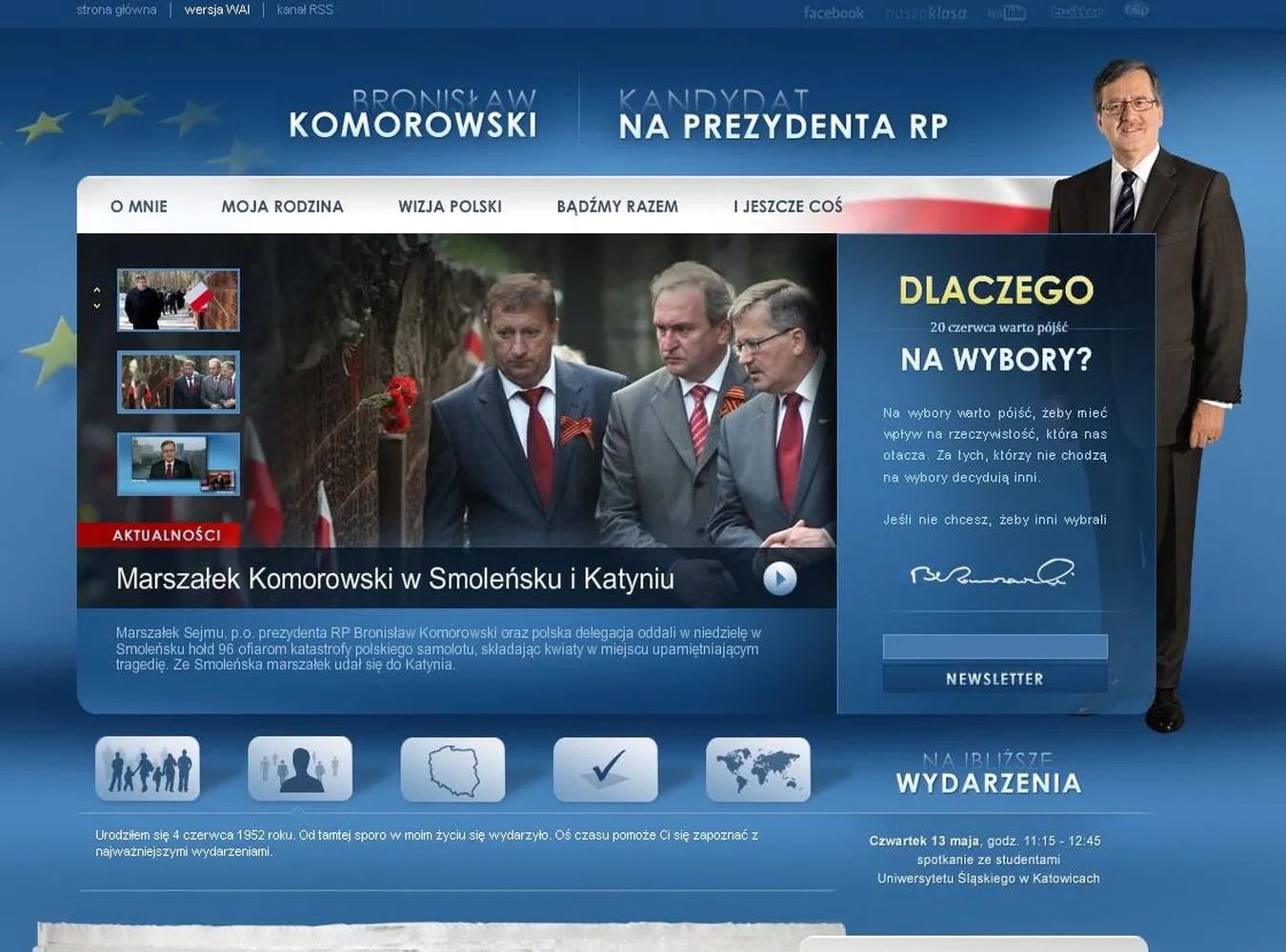 Strona Komorowskiego nie znalazła serwera