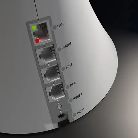Bezprzewodowy router, w którym kwitną kwiaty
