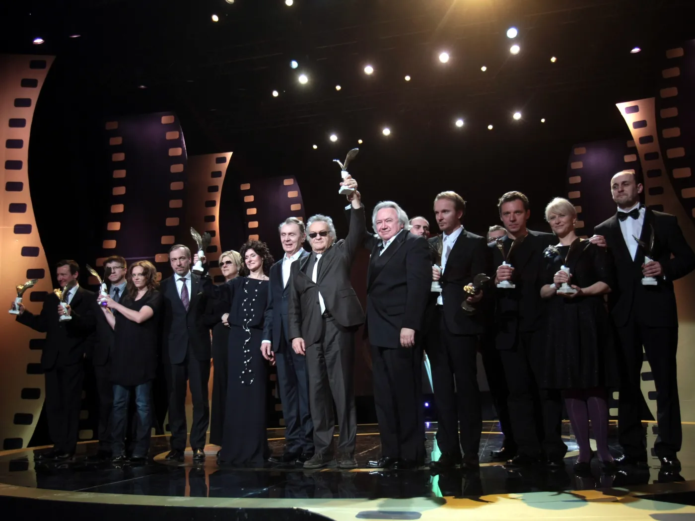 Laureaci i zaproszeni goście: Robert Więckiewicz, Jacek Hamela, Ewa Piaskowska, Bogdan Zdrojewski, Joanna Macha, Jerzy Skolimowski, Andrzej Serdiukow, Jacek Borcuch, Arthur Reinhart, Małgorzata Zacharska i Adam Woronowicz