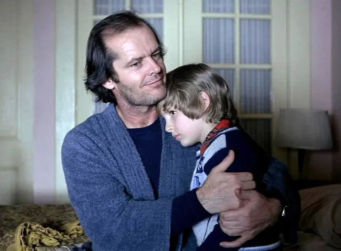 Danny Lloyd i Jack Nicholson w  quot;Lśnieniu quot; Stanleya Kubricka z 1980 roku