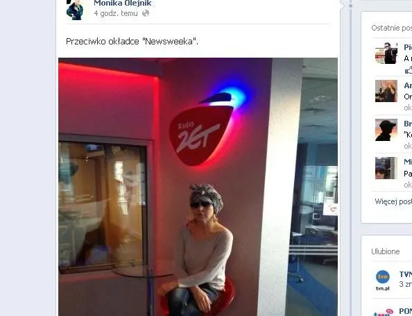 Monika Olejnik na Facebooku