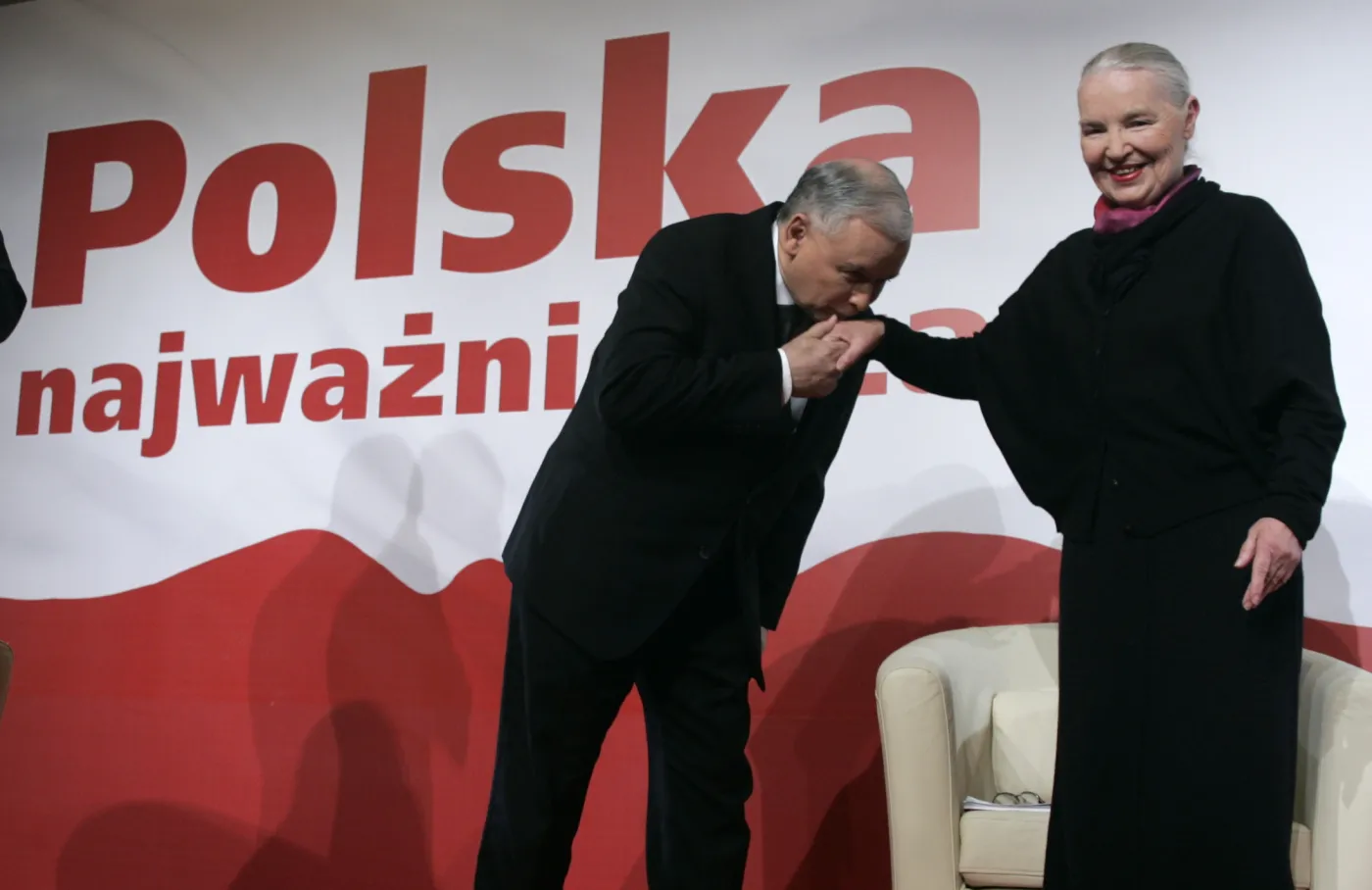 Jarosław Kaczyński i Jadwiga Staniszkis