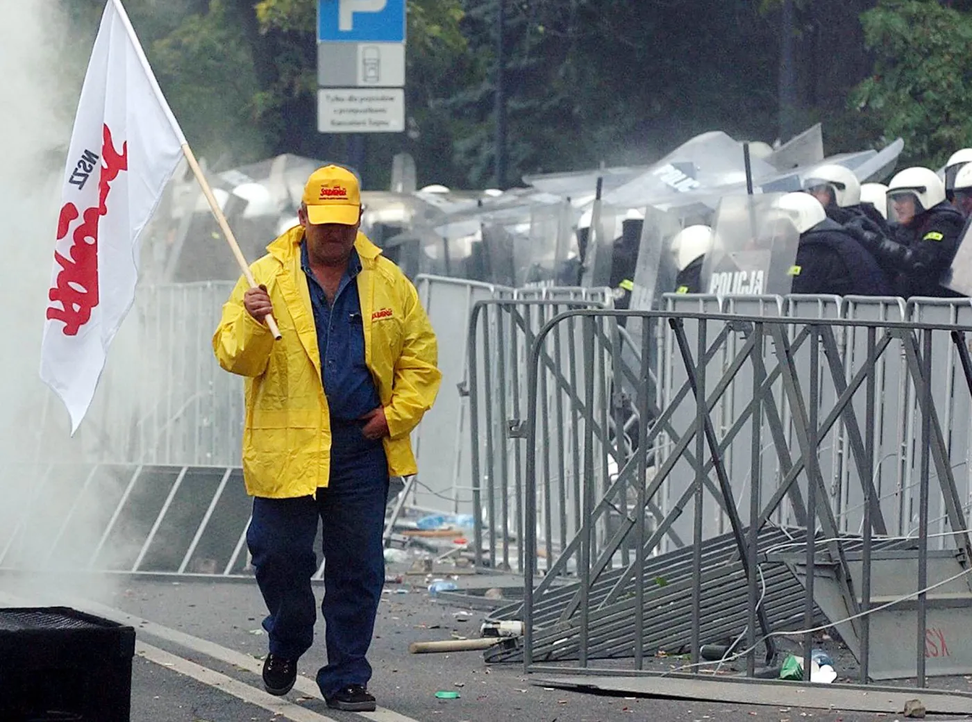 Protest górników w Warszawie