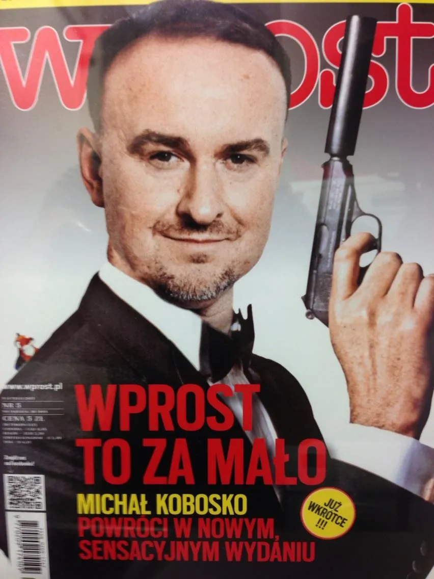 Okładka zrobiona przez zespół "Wprost" dla Michała Kobosko 