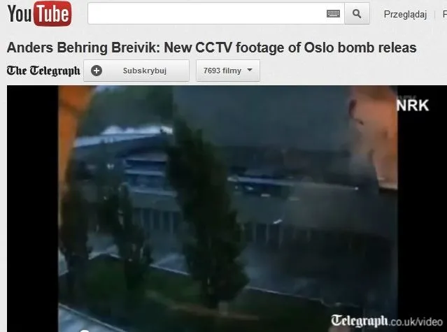 Ujawnili nagranie z zamachu Breivika. Zobacz VIDEO