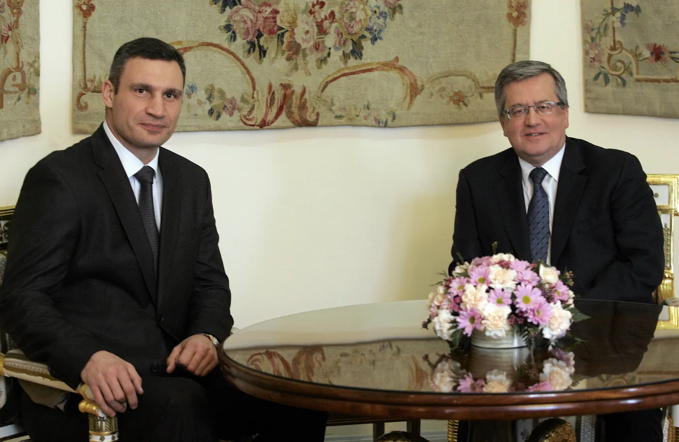 Władimir Kliczko i Bronisław Komorowski