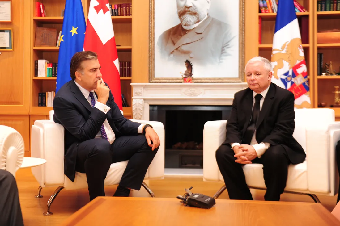 Micheil Saakaszwili, Jarosław Kaczyński