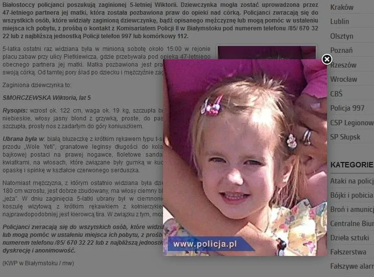 Wiktoria Smorczewska zaginęła w Białymstoku