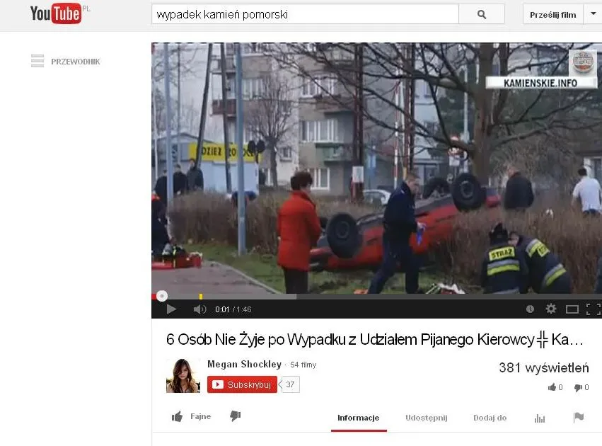 Wypadek w Kamieniu Pomorskim