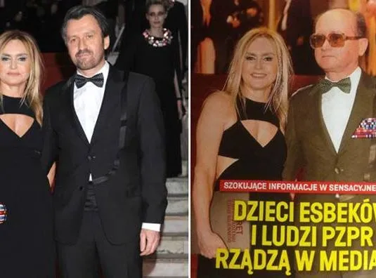 Monika Olejnik - zdjęcie z Balu Dziennikarzy i fotomontaż na okładce "wSieci"