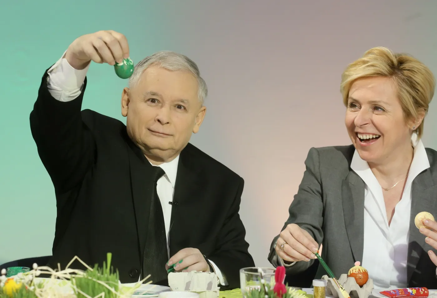 PiS-anki prezesa. Tak Kaczyński malował jaja