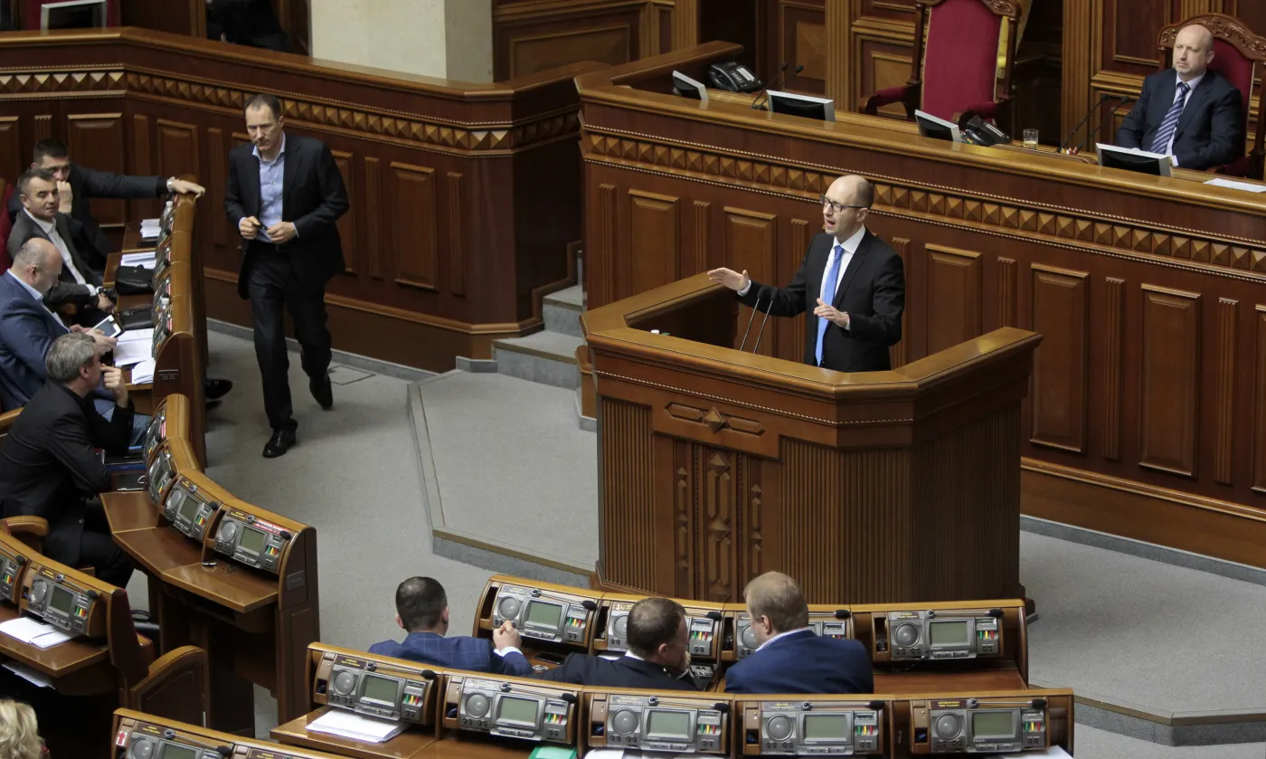 Arsenij Jaceniuk w ukraińskim parlamencie