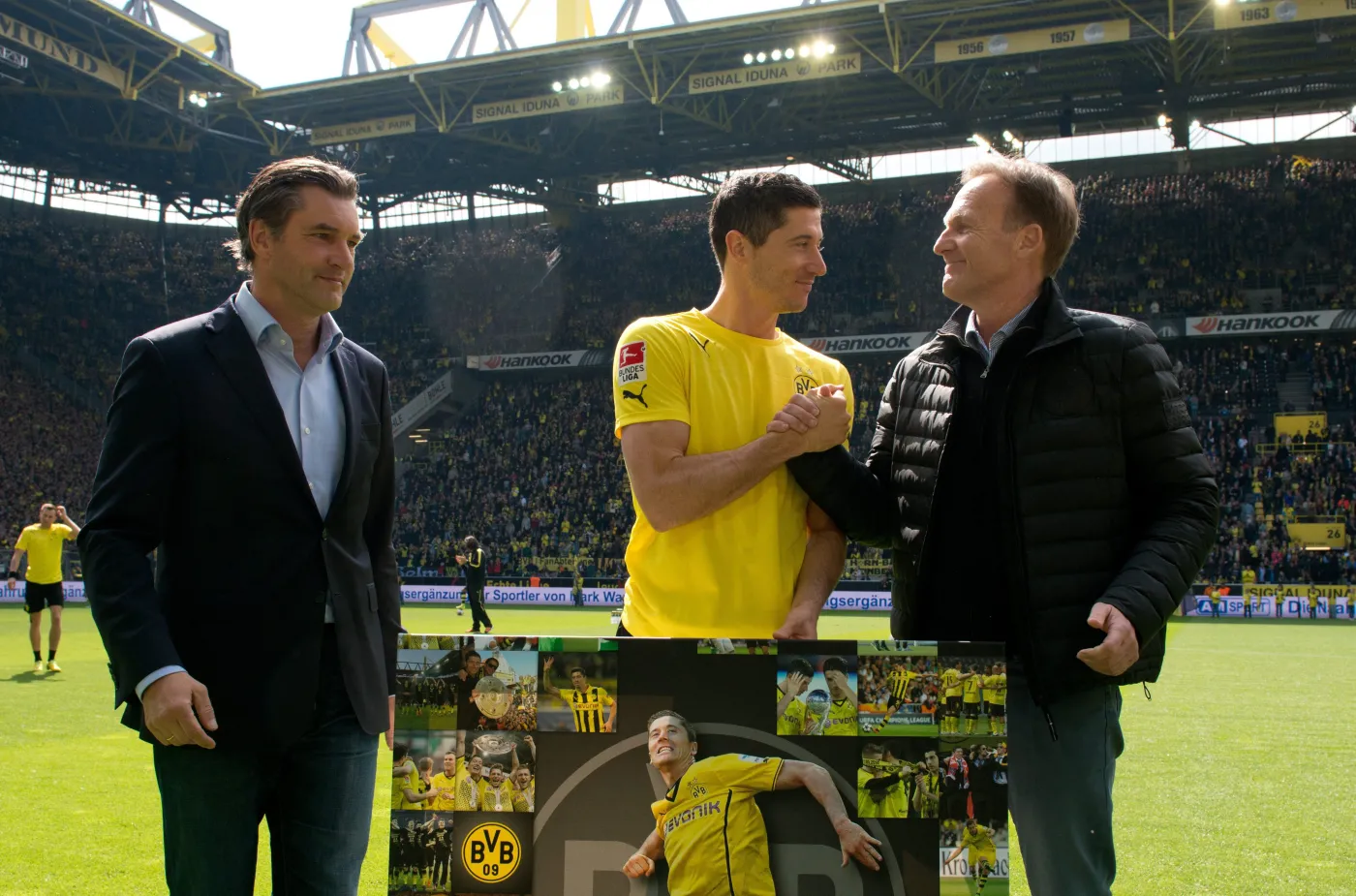 Tak Dortmund pożegnał Roberta Lewandowskiego. Ostatni mecz Polaka. ZDJĘCIA