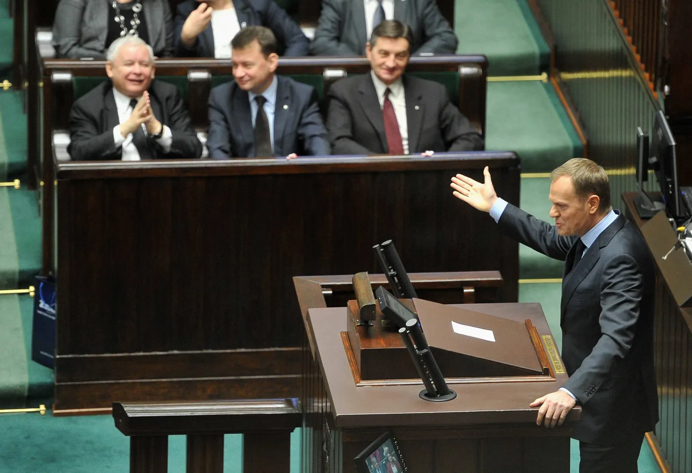 Sejm - Donald Tusk i Jarosław Kaczyński
