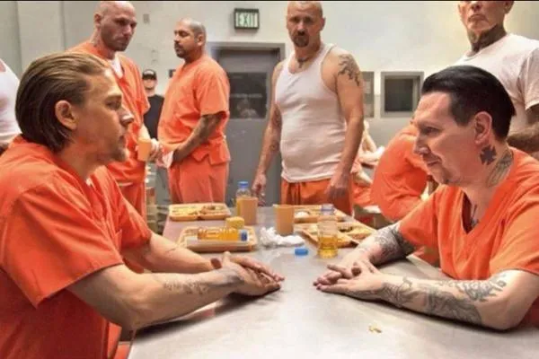 Marilyn Manson na planie "Sons of anarchy" / zdjęcie z oficjalnego profilu Marilyna Mansona