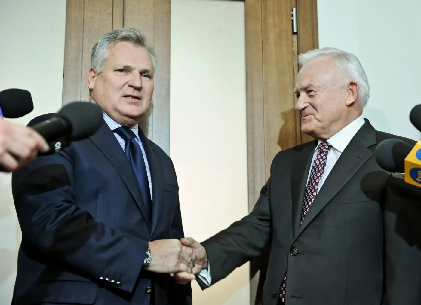 Przewodniczący Sojuszu Lewicy Demokratycznej Leszek Miller i były prezydent Aleksander Kwaśniewski