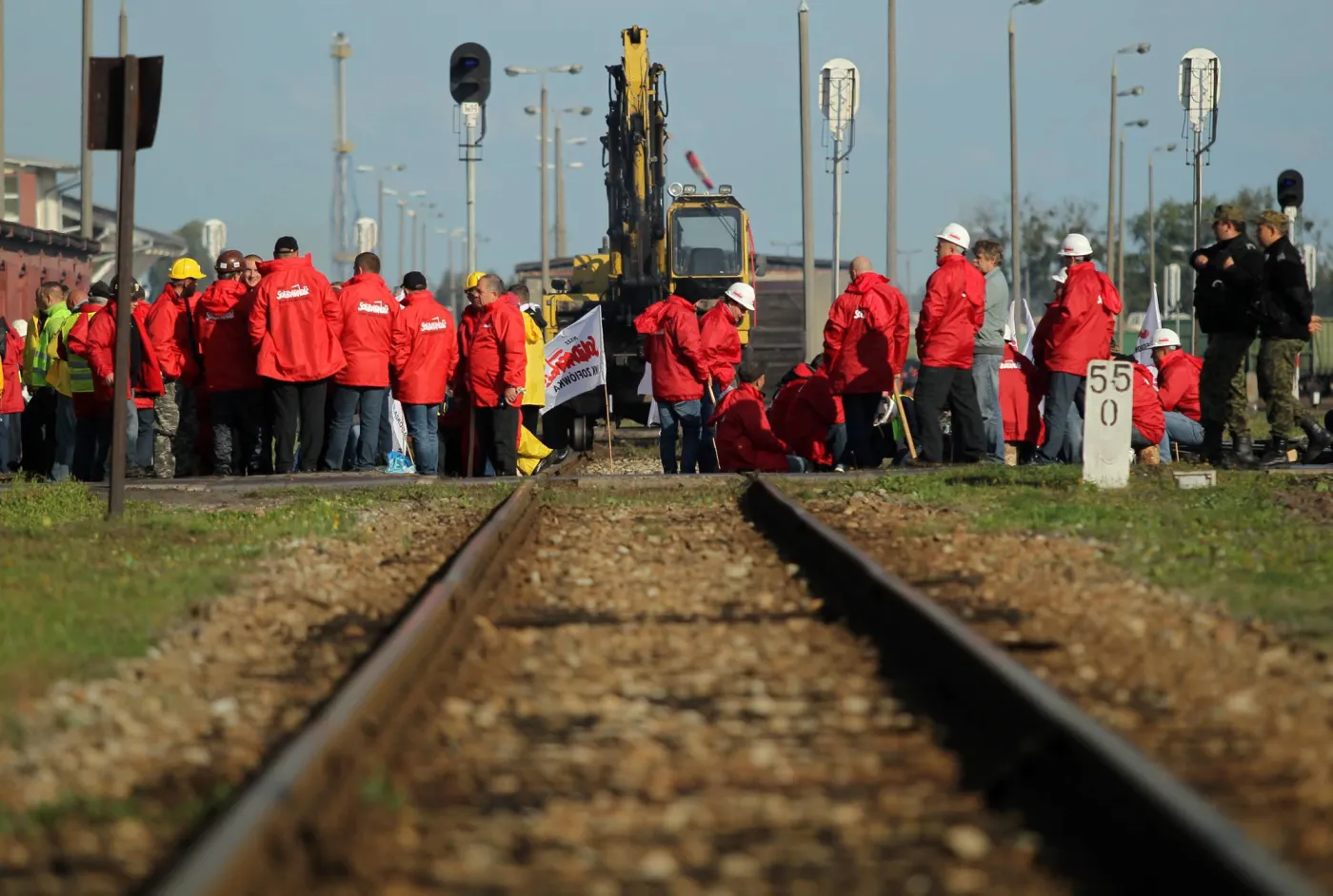 Górnicy zablokowali transport rosyjskiego węgla. "Tusk oszust" [ZDJĘCIA]