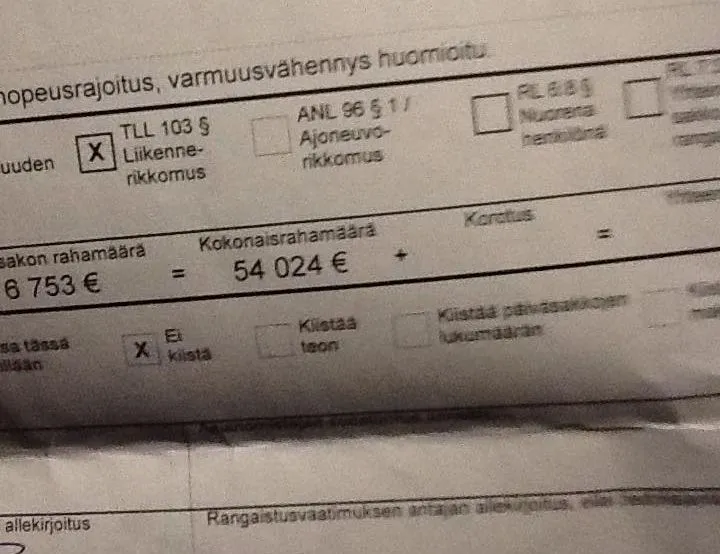 Zdjęcie mandatu, które Reima Kuisla zamieścił na Facbooku 