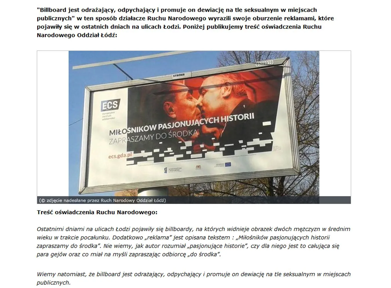 Dwaj całujący się mężczyźni w średnim wieku, czyli jak Breżniew i Gierek wzburzyli narodowców z Łodzi