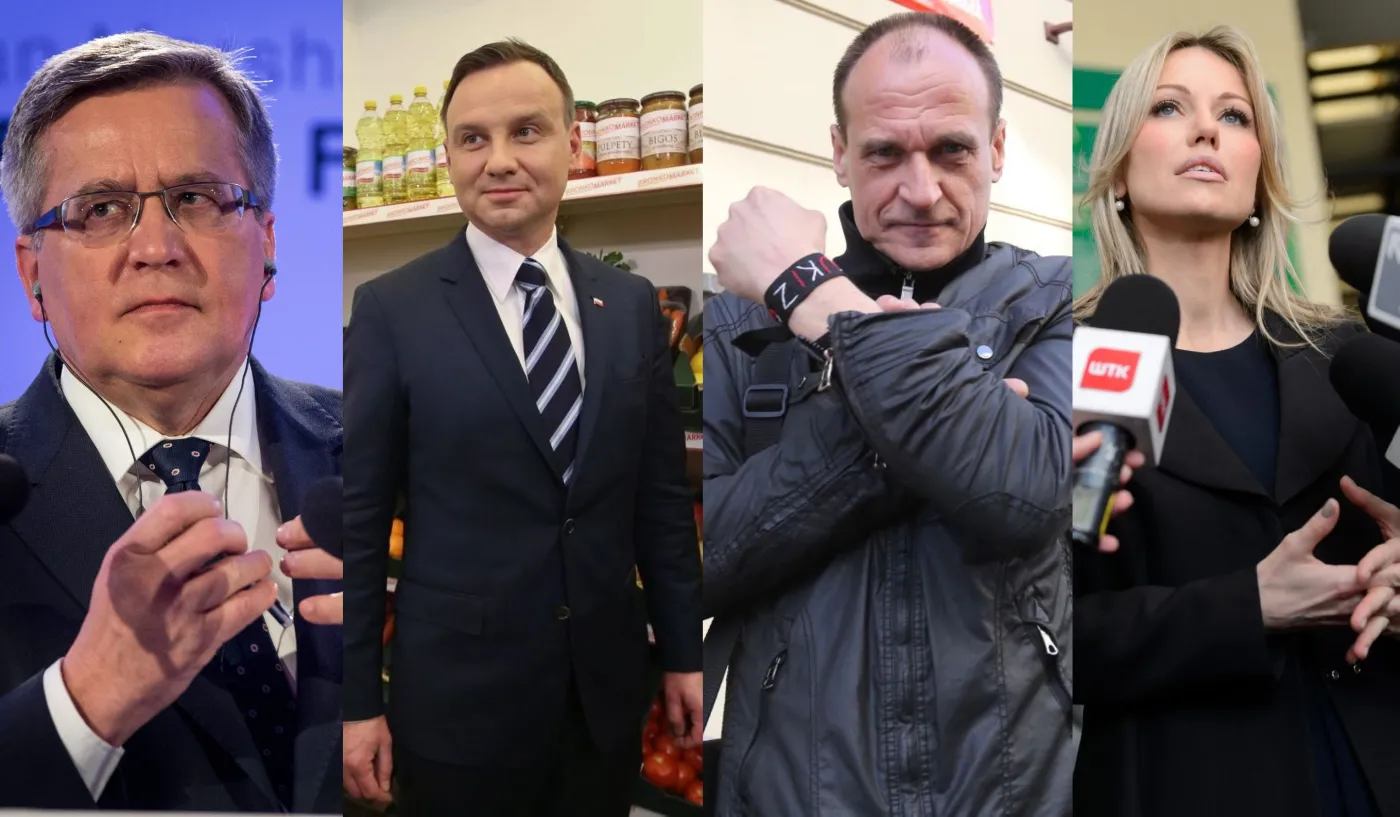 Bronisław Komorowski, Andrzej Duda, Paweł Kukiz, Magdalena Ogórek