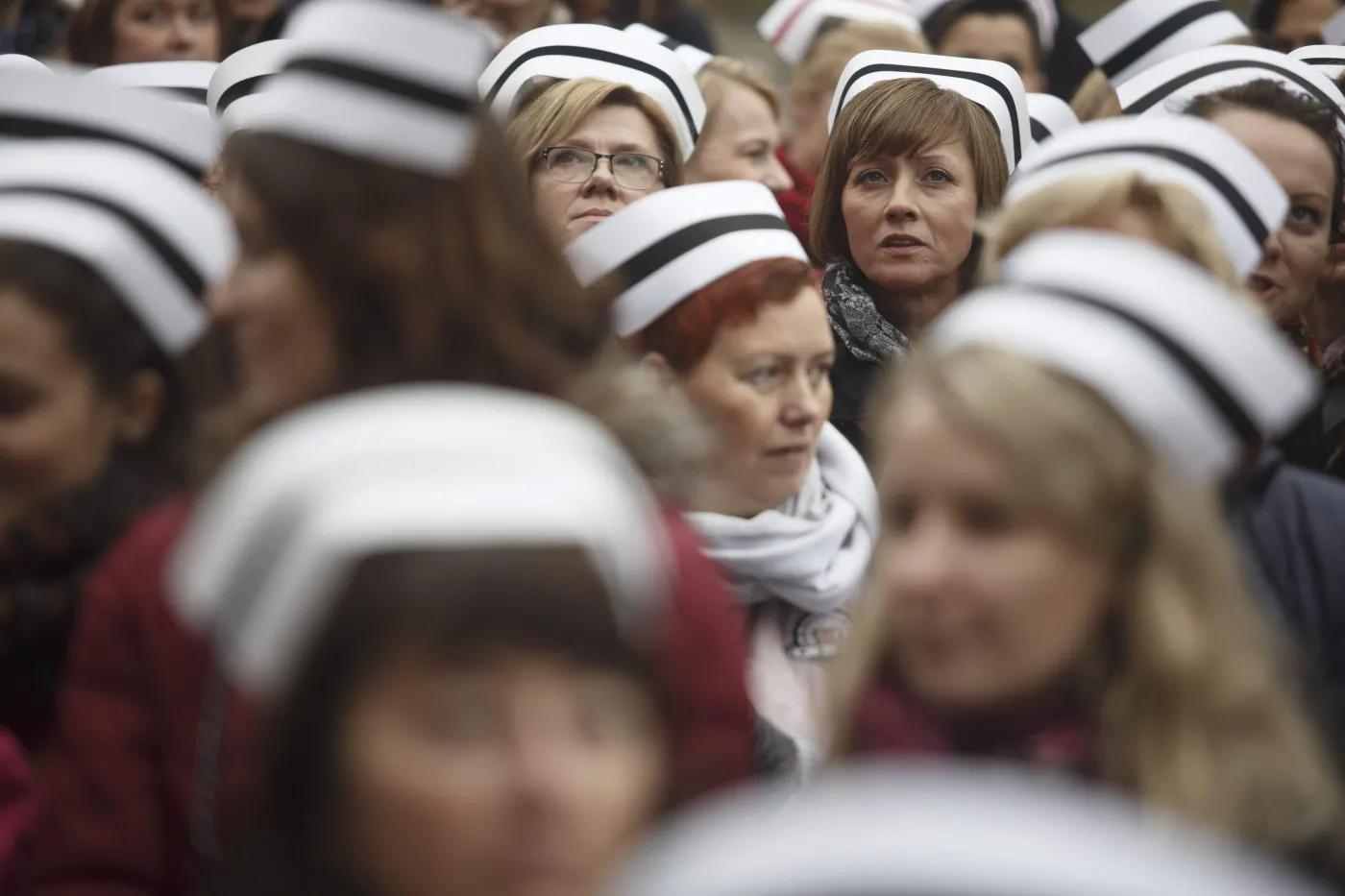Pielęgniarki pikietują Urząd Wojewódzki w Gdańsku w 2014 roku