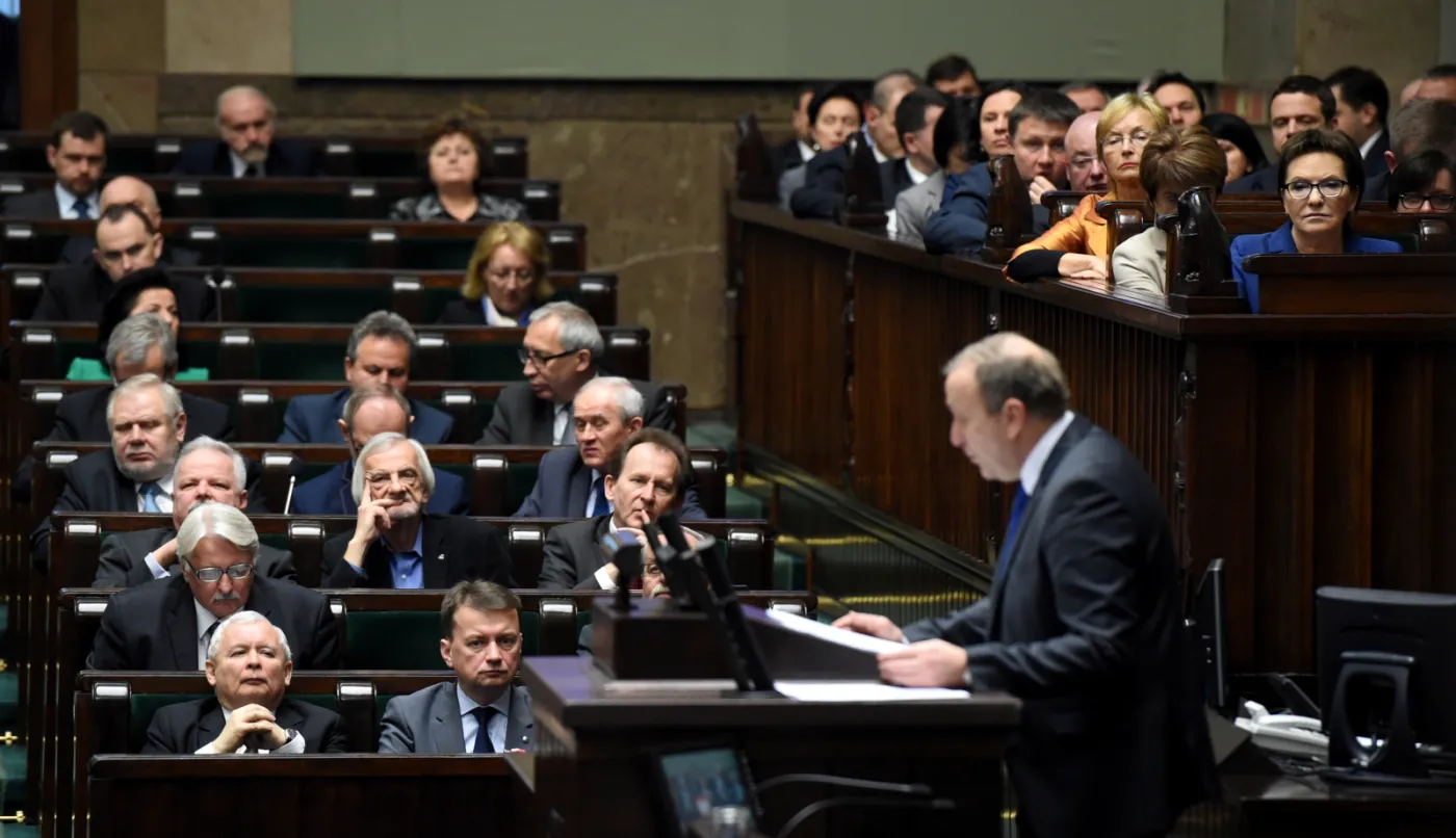 Grzegorz Schetyna występuje w Sejmie